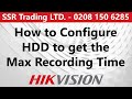 Maximize HDD Recording Space on Hikvision DVR NVR Hard Disk Drive Using Cameras on Motion & H265+