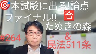 本試験に出る!論点　ファイナル!!!　たぬきの森事件(違法性の承継?)＆民法511条