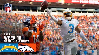 Los Angeles Chargers vs. Denver Broncos | 2022 Week 18 Game Highlights