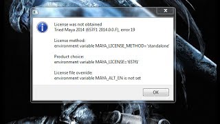 MAYA 2014 license was not obtained FIXED! just 4 simple steps...