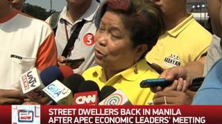 Street dwellers back in Manila after APEC