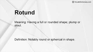 Rotund Meaning