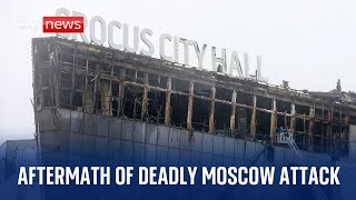 Aftermath of deadly Moscow attack on concert hall as death toll reaches over 130