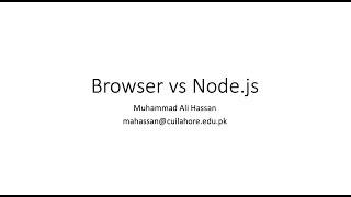 6. Browser vs Node.js | Node.js Tutorial for Beginners