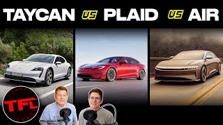 Here's How The New 200 MPH Tesla Model S Plaid Compares To The Lucid Air And Porsche Taycan!