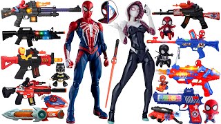 Marvel Spider Man series unboxing, Marvel popular electric toy gun, popular Spider Man action doll