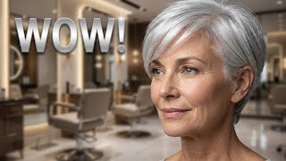 Elegant Pixie Transformation: Long to Short Hair Makeover for Women Over 60