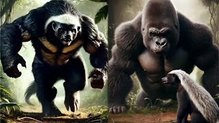 A honey badger vs a big gorilla fusion