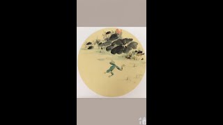 中国水墨画：听取蛙声一片    #Shorts   写意画  国画   手绘