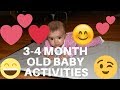 How to entertain a 3-4 Month old baby/tummy-time and more baby developments