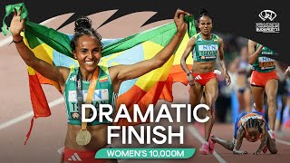 Ethiopian sweep in the women's 10,000m 🤯 | World Athletics Championships Budapes