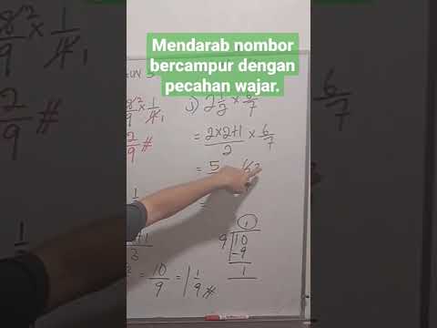 Mendarab Nombor Bercampur Dengan Pecahan Wajar - YouTube