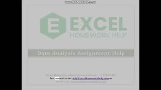 Data Analysis Assignment Help