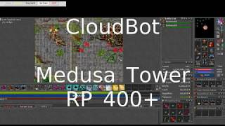 Tibia Cloudbot Demonstration (Medusa Tower RP 400)