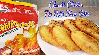 Bánh Chuối Chiên -Cách Chiên Chuối Giòn Xốp Từ Bột Pha Sẵn Rất Tiện Lợi -Simple Banana Cake Recipe