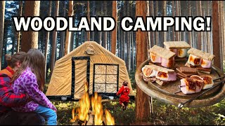 HOT TENT Family Wild Camping! | NEW YEARS EVE IN THE WOODS!