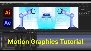 The complete process of creating motiongraphics in Adobe illustrator and aftereffects