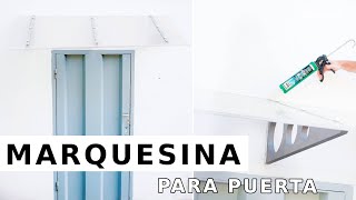 Marquesina de madera y policarbonato para puerta  // Bricomania