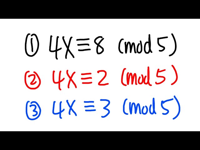 Solving Linear Congruence Equations Examples Tessshebaylo