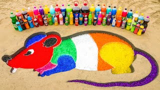 How to make Rainbow Mouse with Orbeez, Big Coca Cola & Pepsi, Fanta vs Mentos and Popular Sodas