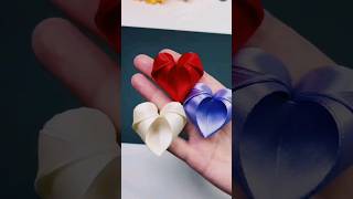 how to make heart with ribbon ♥#heart♥ #shorts #viralvideo