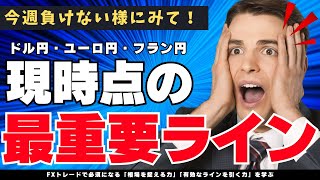 【必見】なうの最重要ラインを発表していく！（ドル円・ユーロ円・フラン円）