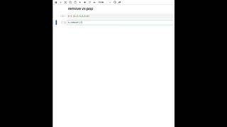 Python List's remove vs pop #python #shorts