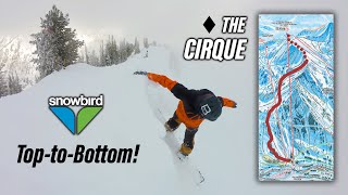 THIS is a SINGLE BLACK Diamond at Snowbird - TOP-TO-BOTTOM Cirque Run