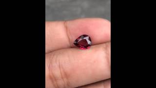 1.32ct Natural Pear Reddish Pink Rhodolite Garnet Africa #W