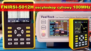 FNIRSI-5012H oscyloskop cyfrowy 100MHz przenośny z akumulatorem kieszonkowy ADS5012H