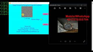 Image Encryption and Decryption Using AES Algorithm Python Project Source Code