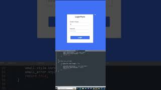 Form validation in JavaScript || html css and JavaScript project for beginners #shorts #trending