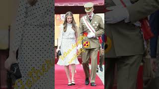 Princess leonor with papa #trending #royalsfamily #leonora #leonor #kingfelipe #spain #shortsfeed