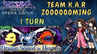 DFFOO GL, Dragon Seated in Heaven Shinryu, Kain Aerith Rinoa Quick Run, 1T, No Boss Turn