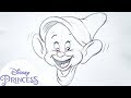 How to Draw Dopey from Snow White | Disney Princess