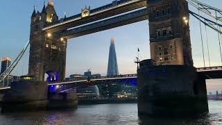 Evening river cruise on the Thames London UK