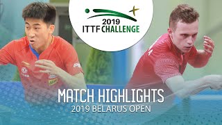 Sai Linwei vs Aliaksandr Khanin | 2019 ITTF Belarus Open Highlights (R64)