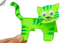 Cute mini Paper CAT | Moving paper toys easy