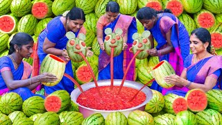 WATERMELON JUICE | Farm Fresh Watermelon cutting hacks | Watermelon crafts | Watermelon Experiment