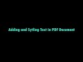 Adding and Styling Text in PDF Document | FPDF | Python