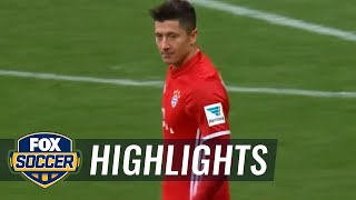 Robert Lewandowski scores a hat trick for Bayern Munich | 2016-17 Bundesliga Highlights