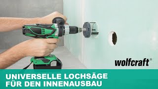 Verstellbare Lochsäge: Für alle gängigen Durchmesser im Innenausbau | wolfcraft