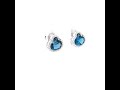 Beautiful London Blue Topaz Earrings Surrounded by Bright Diamonds | @AvonleaJewelers