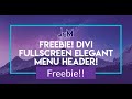 Divi Fullscreen Elegant Menu Header