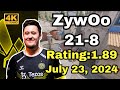 【4K】ZywOo(21-8) (Inferno) | FACEIT Ranked | July 23, 2024 #cs2 #pov