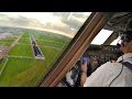 Captain's view Breakoff landing Amsterdam - Boeing 747-400