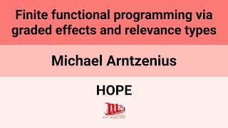 [HOPE'25] Finite functional programming via graded effects and relevance types