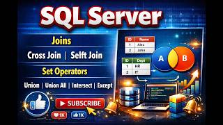 SQL Server Joins and Set Operators Explained in Hind #sqlserver #tutorial #sql #sqltutorial