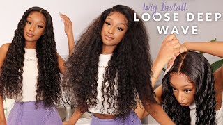 *MUST HAVE* GORGEOUS LOOSE DEEP WAVE CURLY 5X5 HD CLOSURE WIG | WIGGINS HAIR