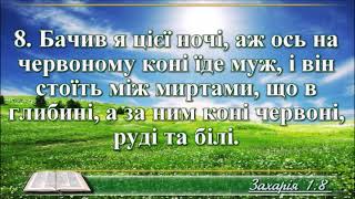 ВідеоБіблія Книга пророка Захарії розділ 1 Огієнка без музики